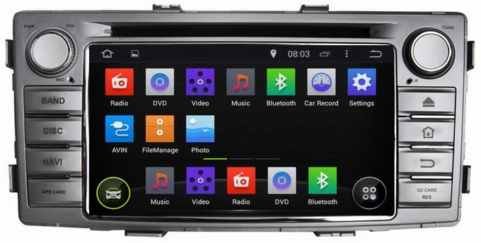 Ouchuangbo Toyota Hilux 2012 android 4_4 system radio